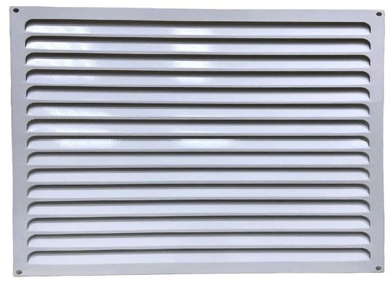 Решетка металлическая светло-серая (RAL 9006) 450х450мм 4545РМс