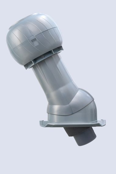 Готовый комплект, изолированный на скатные кровли из профильного листа МП-20 (С20) d 125/160 мм, цвет серебристый RAL 9022, серия Static