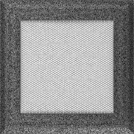 Решетка каминная Kratki OSCAR чёрная хром 17x17