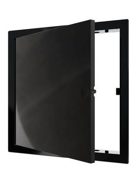 Люк ревизионный LN фланец 200x200 нажимной 224х224 пластик Black EVECS