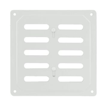 Решетка с заслонкой (заглушкой) 160х160 мм Белая