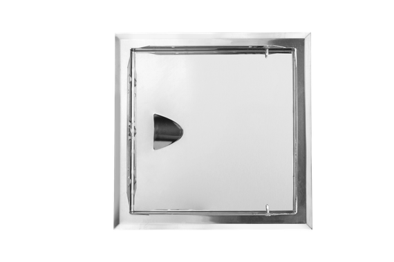 Люк из нержавеющей стали с ручкой ЛНР 150х150 матовый