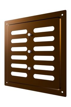 Решетка вентиляционная MER регулируемая 200х200 окраш.сталь Metallic brown ERA