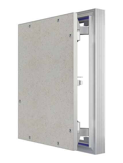 Люк ревизионный D Ceramo Optimum 300х400 скрыт.монтаж петля алюминий EVECS