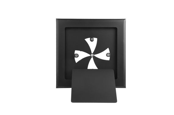 Диффузор приточно-вытяжной на магнитах регулируемый НДК-125 декоративный металлический черный матовый