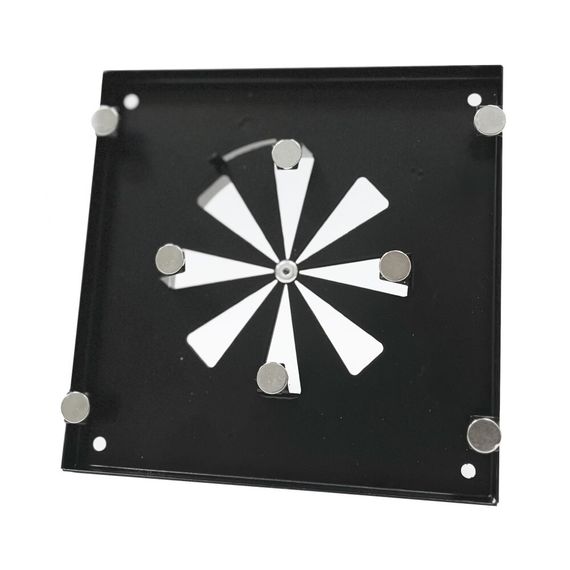 Диффузор приточно-вытяжной на магнитах регулируемый НД-125 декоративный металлический белый