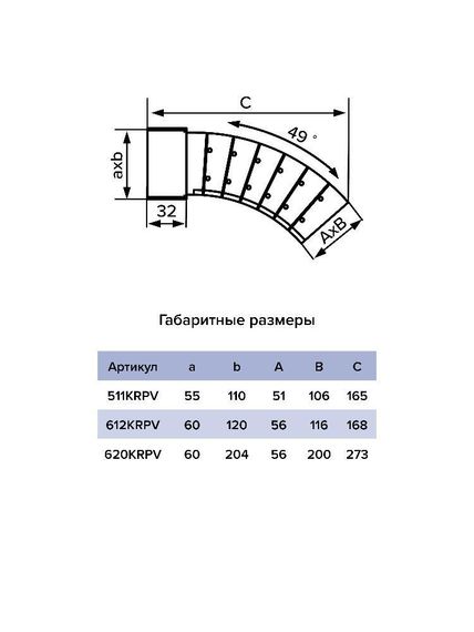 Колено KRPV 60х204 пластик ERA