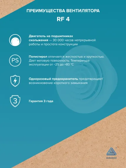 Вентилятор накладной RF D100 AURAMAX