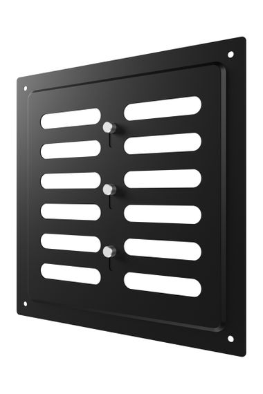 Решетка вентиляционная MER регулируемая 200х200 окраш.сталь Black ERA