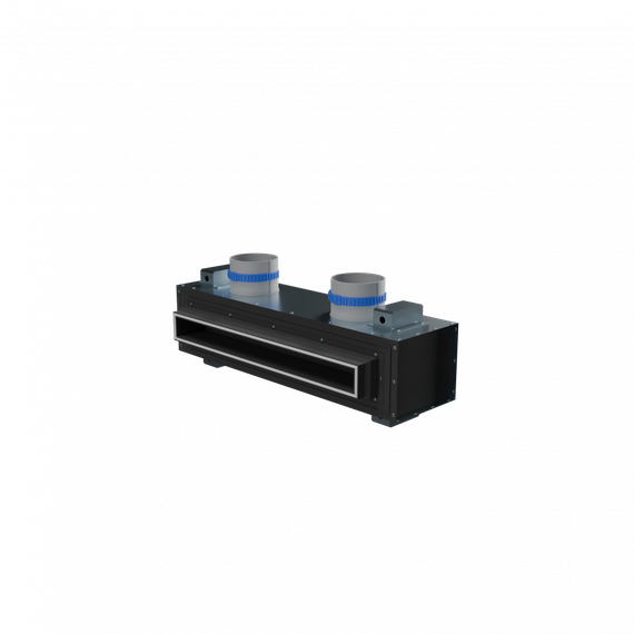 Flexag RA-1-500-25-B щелевой диффузор с КСД под натяжной потолок, черный