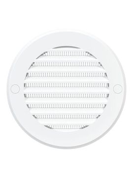 Решетка вентиляционная РКС фланец D100 сетка D136 пластик ERA