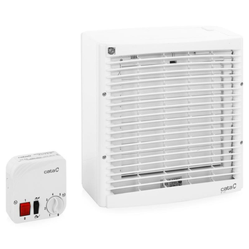 Вентилятор реверсивный Cata B-30 RA с автоматическими жалюзи и ПУ
