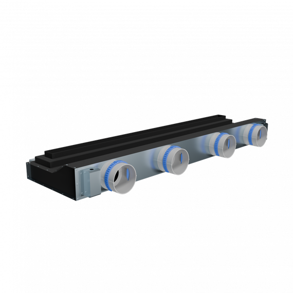 Flexag SHN-1-1000-25-B щелевой диффузор с низкопрофильной КСД под гипсокартон, черный