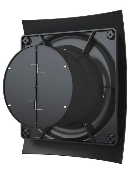 Вентилятор накладной BREEZE D125 обратный клапан Matt black DICITI