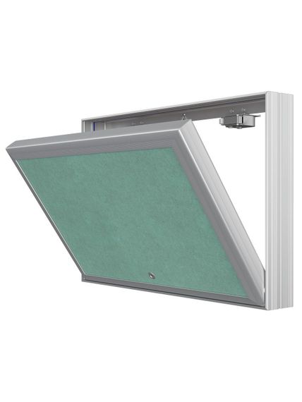 Люк ревизионный D Ceramo Base 300х200 скрытый монтаж съемный алюминий EVECS