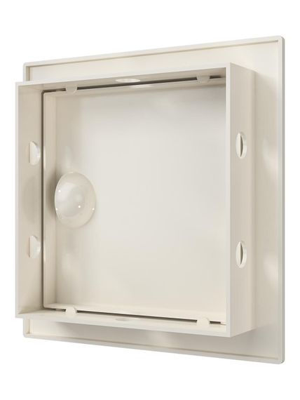 Люк ревизионный ЛР фланец 98х98 ручка 122х122 пластик Ivory EVECS