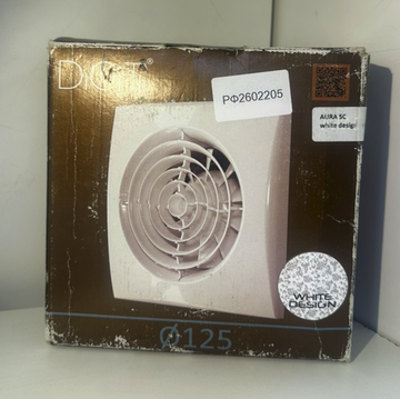 Вентилятор ERA DiCiTi AURA 5C white design dØ125 с обратным клапаном - Распродажа