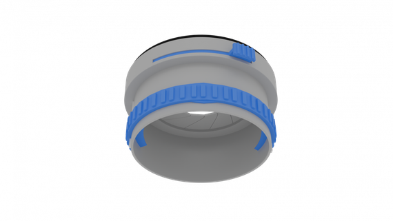 Фланец соединительный с ирисовым дросселем Flexag FLD110-G, цвет серый