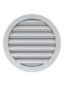 Решетка вентиляционная РКМ фланец D125 сетка D150 алюминий ERA