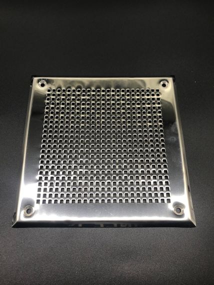 Решётка 180х250 мм, нержавеющая сталь, перфорация мелкий квадрат