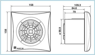 Накладной вентилятор Soler & Palau SILENT-100 CRZ IVORY (таймер)