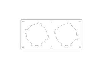 Provent MP 75x2 Монтажная панель на 2 выхода