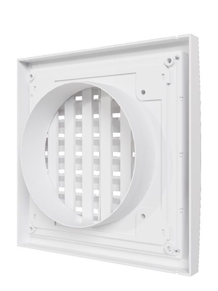 Решетка вентиляционная RRPF фланец D100 разъемная регулируемая 150x150 пластик ERA