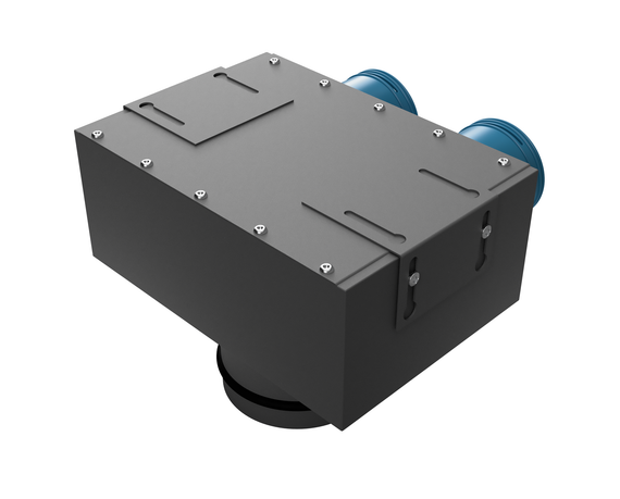 Пленум AirDS потолочный оцинкованный, 125 мм, 4*75 мм. Стандарт (серый)