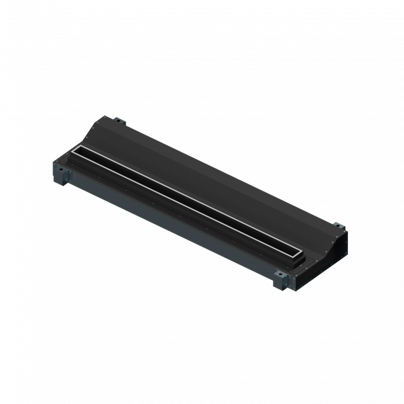 Flexag RAN-1-1000-30-B щелевой диффузор с низкопрофильной КСД под натяжной потолок, черный