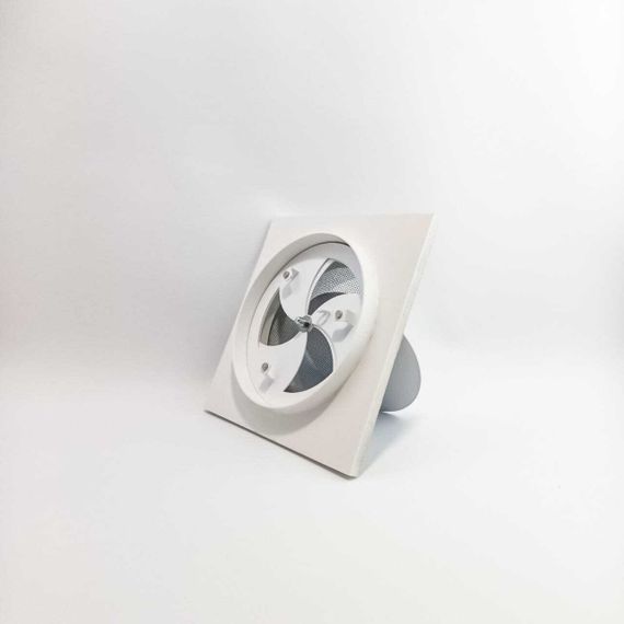 Диффузор теневой Visioner TDGK125 белый/белая крышка под гипсокартон с регулировкой потока воздуха D125 мм