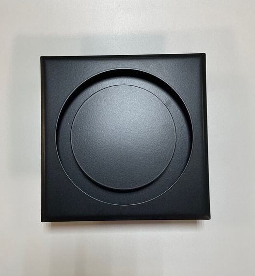 Диффузор приточно-вытяжной на магнитах регулируемый НД-125 декоративный металлический черный матовый