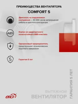 Вентилятор накладной COMFORT D125 ERA