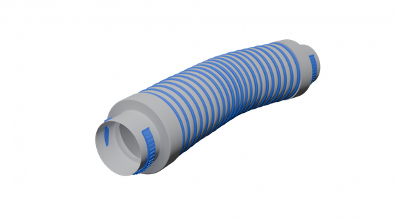 Flexag GL 90/600 гибкий шумоглушитель, D90, длина 600 мм