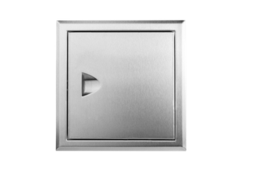 Люк из нержавеющей стали с ручкой ЛНР 300х300 матовый