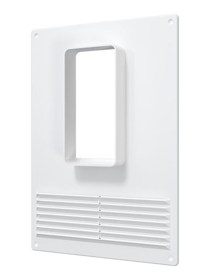 Площадка торцевая ПТВР фланец 60х120 вертикальная решетка 180х250 пластик ERA