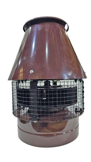 Крышный жаростойкий вентилятор ВКР 315 коричневый (RAL 8017, d315мм, +120 °C)