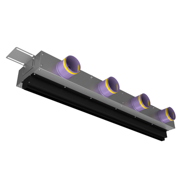 Provent VPNDG 1000х25/75х4 щелевой диффузор для гипсокартона с КСД на 4 выхода