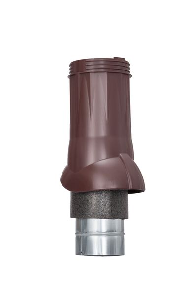 Готовый комплект, изолированный на скатные кровли из профильного листа МП-20 (С20) d 125/160 мм, цвет коричневый RAL 8017, серия Static