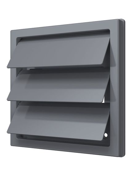 Выход стенной КФ фланец 55х110 жалюзи 150х150 ASA Gray ERA