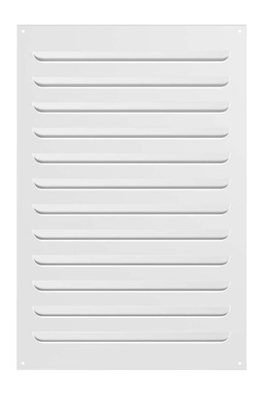 Решетка вентиляционная МВР жалюзи 400х600 окраш.сталь белый ERA