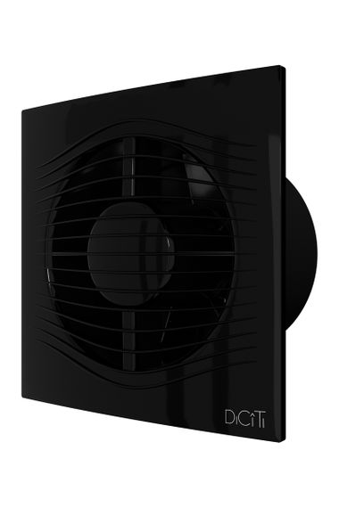 Вентилятор накладной SLIM D125 обратный клапан Obsidian DICITI