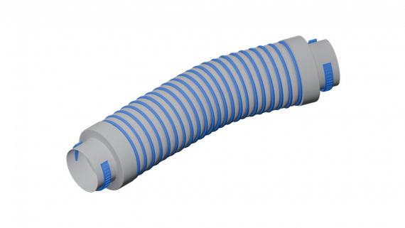 Flexag GL 90/600 гибкий шумоглушитель, D90, длина 600 мм