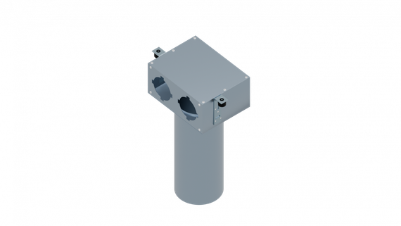 Flexag PCP-125/75x2 пленум вентиляционный потолочный, D125, на 2 выxода, L=300 мм