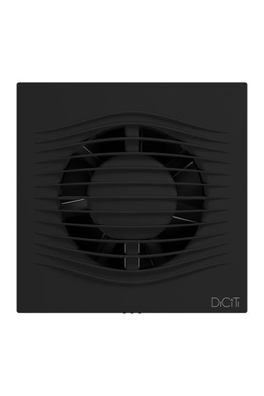 Вентилятор накладной SLIM D100 обратный клапан Matt black DICITI