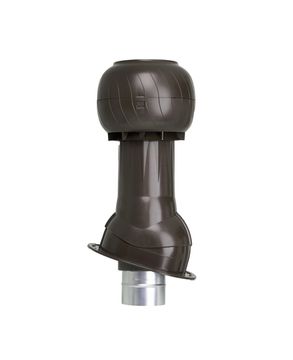 Готовый комплект, изолированный для фальцевой и готовой кровли из битумной черепицы d 110/160 мм, цвет темно-коричневый RAL 8019, RR 32, серия Static