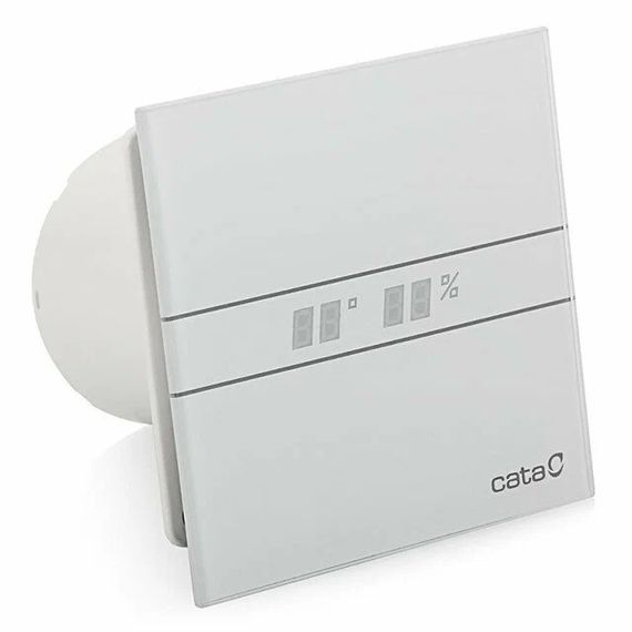 Накладной вентилятор Cata E 120 GTH (Таймер, датчик влажности, термометр, дисплей) + обратный клапан