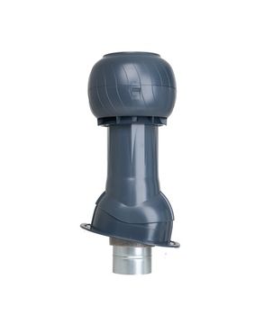 Готовый комплект, изолированный для фальцевой и готовой кровли из битумной черепицы d 110/160 мм, цвет серый графит RAL 7024, серия Static