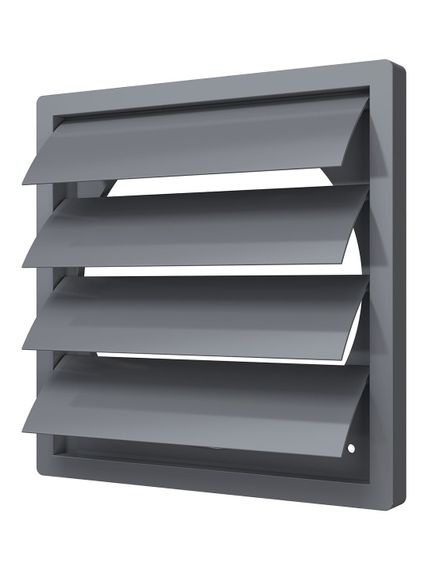 Выход стенной КФ фланец D355 жалюзи 410x410 ASA Gray ERA