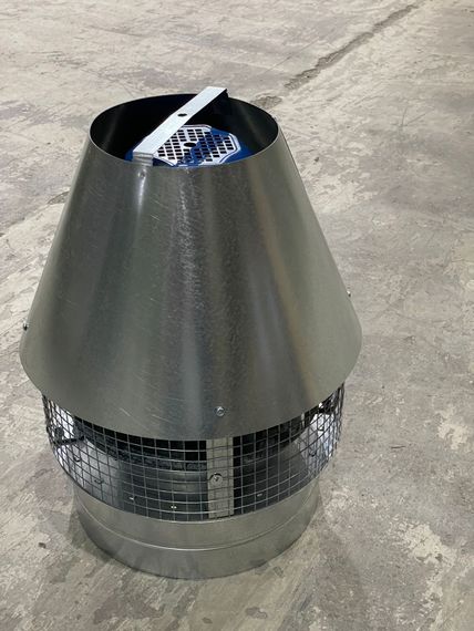 Крышный жаростойкий вентилятор ВКР 250 темно-серый (RAL 7024, d250мм, +120 °C)