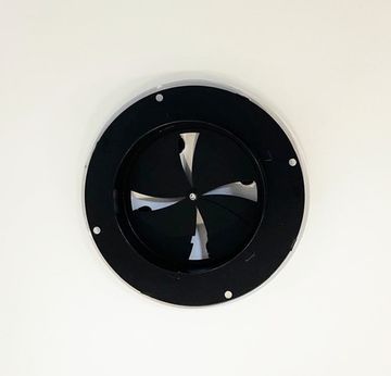 Диффузор приточно-вытяжной на магнитах регулируемый КНД-100 декоративный металлический белый